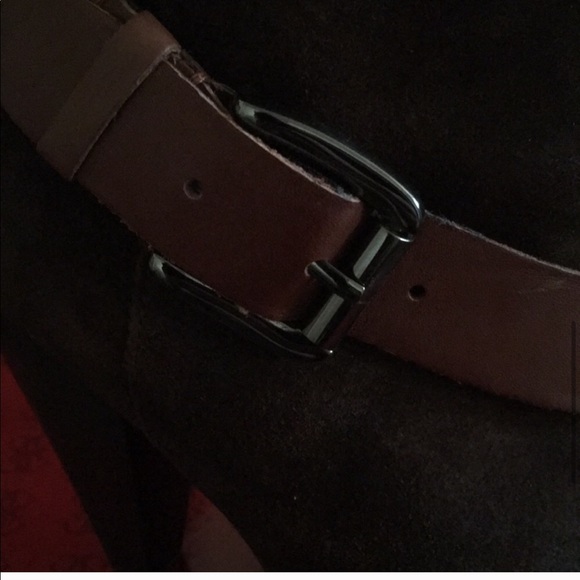 Guess: Dark Brown Suede/Leather Booties Size 7 - Picture 5 of 6